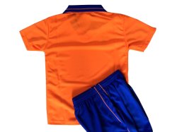 画像2: フライホーク襟付き子供用オリジナルユニフォーム上下セット(オレンジ)