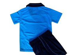 画像2: フライホーク襟付き子供用オリジナルユニフォーム上下セット(ブルー)