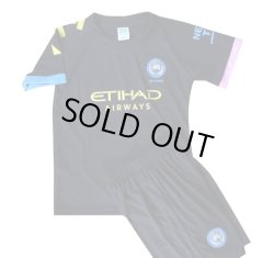 画像1: 19/20-マンチェスターシティ（アウェイ：黒）子供用上下セット