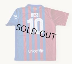 画像1: メッシ＃10 バルセロナ(ホーム)21/22 子供用XXL【トップス】
