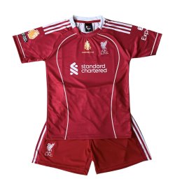 画像4: 25/26　リバプール　ホーム  子供用上下セット　レプリカユニフォーム