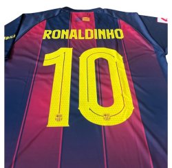 画像4: ロナウジーニョ背番号10 バルセロナ  ホーム 25/26 レプリカユニフォーム【即納商品】