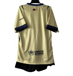 画像7: 25/26 バルセロナ アウェイ（黄色）  子供用上下セット レプリカユニフォーム