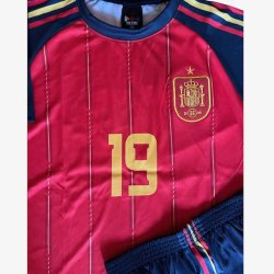 画像8: ヤマル背番号19 スペイン代表(ホーム)2026年W杯モデル レプリカユニフォーム　子供用