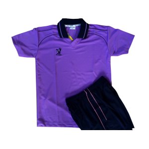 画像: フライホーク襟付き子供用オリジナルユニフォーム上下セット(紫)