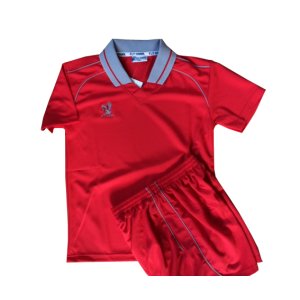 画像: フライホーク襟付き子供用オリジナルユニフォーム上下セット(赤)