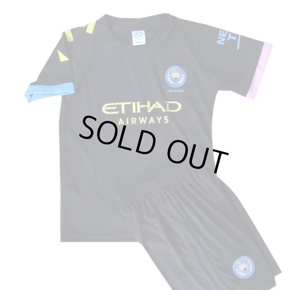 画像1: 19/20-マンチェスターシティ（アウェイ：黒）子供用上下セット