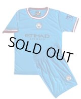 画像: 22/23-マンチェスターシティ(ホーム)子供用上下セット