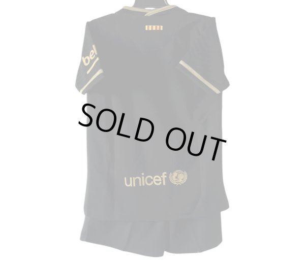 画像4: 20/21-バルセロナ(アウェイ：黒)子供用上下セットSサイズTH