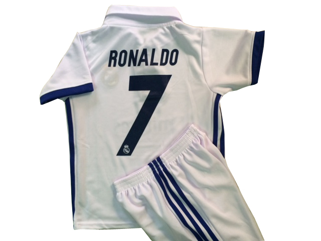 画像1: RONALDO＃7　レアルマドリード（ホーム）16/17 　子供用上下セット【即納可能】