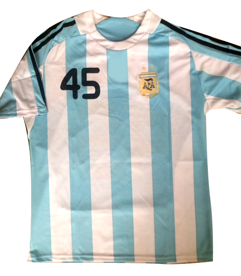 アルゼンチン代表背番号45 胸番号入り Fサイズ ユニフォーム単品 サッカー専門店ウエラー