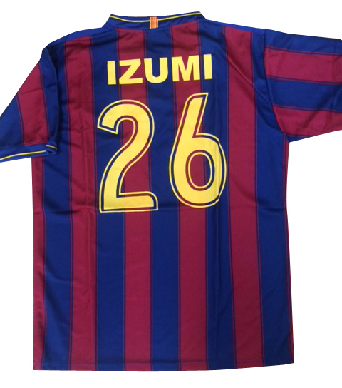 バルセロナ背番号26 個人名izumi Fサイズ ユニフォーム単品 サッカー専門店ウエラー