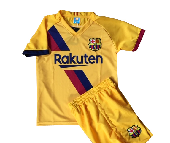 19 バルセロナ アウェイ 黄色 子供用上下セット サッカー専門店ウエラー 19 バルセロナ アウェイ 黄色 子供用上下セット サッカー専門店ウエラー