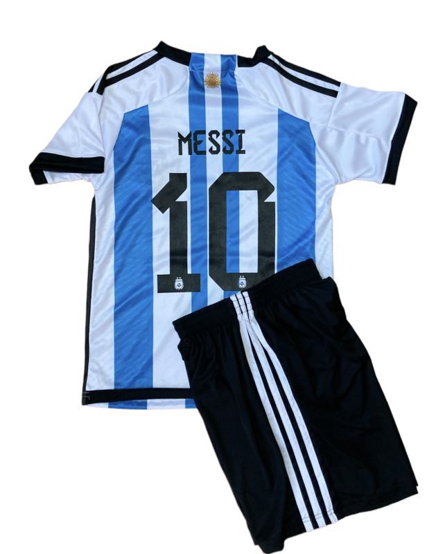 W杯モデル】メッシ#10 アルゼンチン代表(ホーム)22/23 子供用上下 W杯モデル】メッシ#10 アルゼンチン代表(ホーム)22/23 子供用上下
